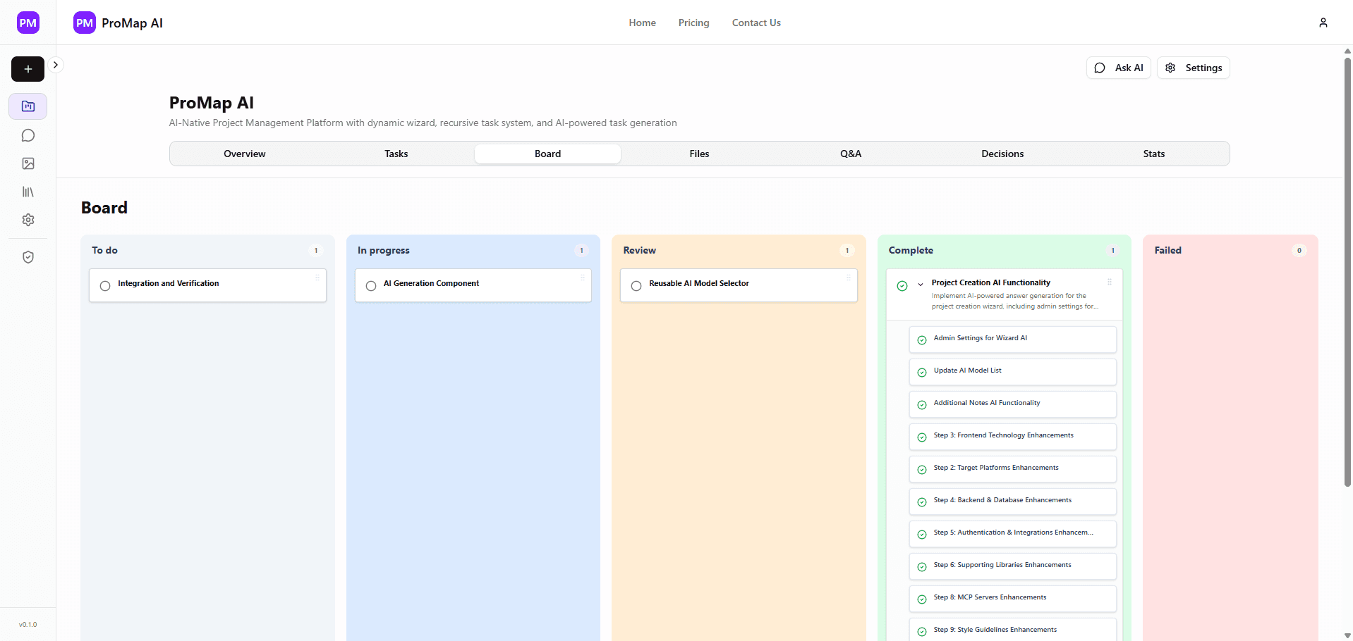 Visual Project Board