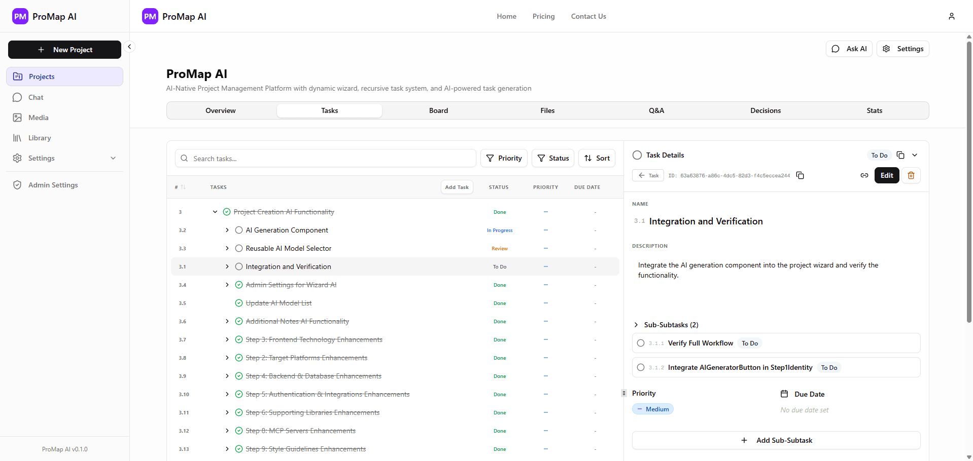 Deep Recursive Task Tree
